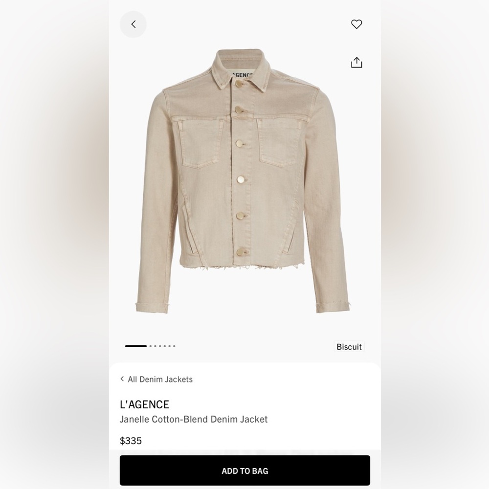 L'AGENCE Women's Biscuit Jean Jacket